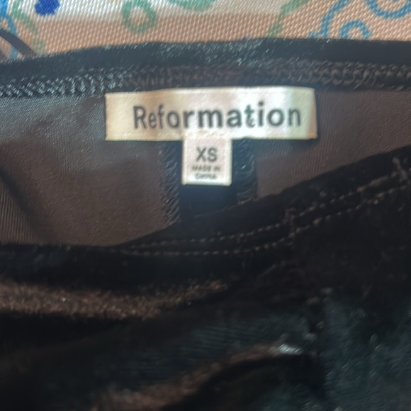 Reformation Fabien Velvet Black Bodysuit - Picture 5 of 5